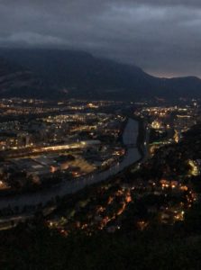 Vista su Grenoble dalla Bastiglia.